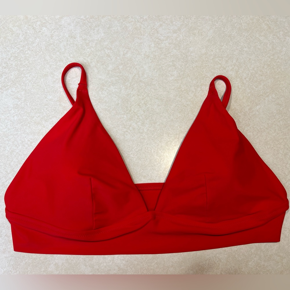aerie Red Triangle Bikini Top